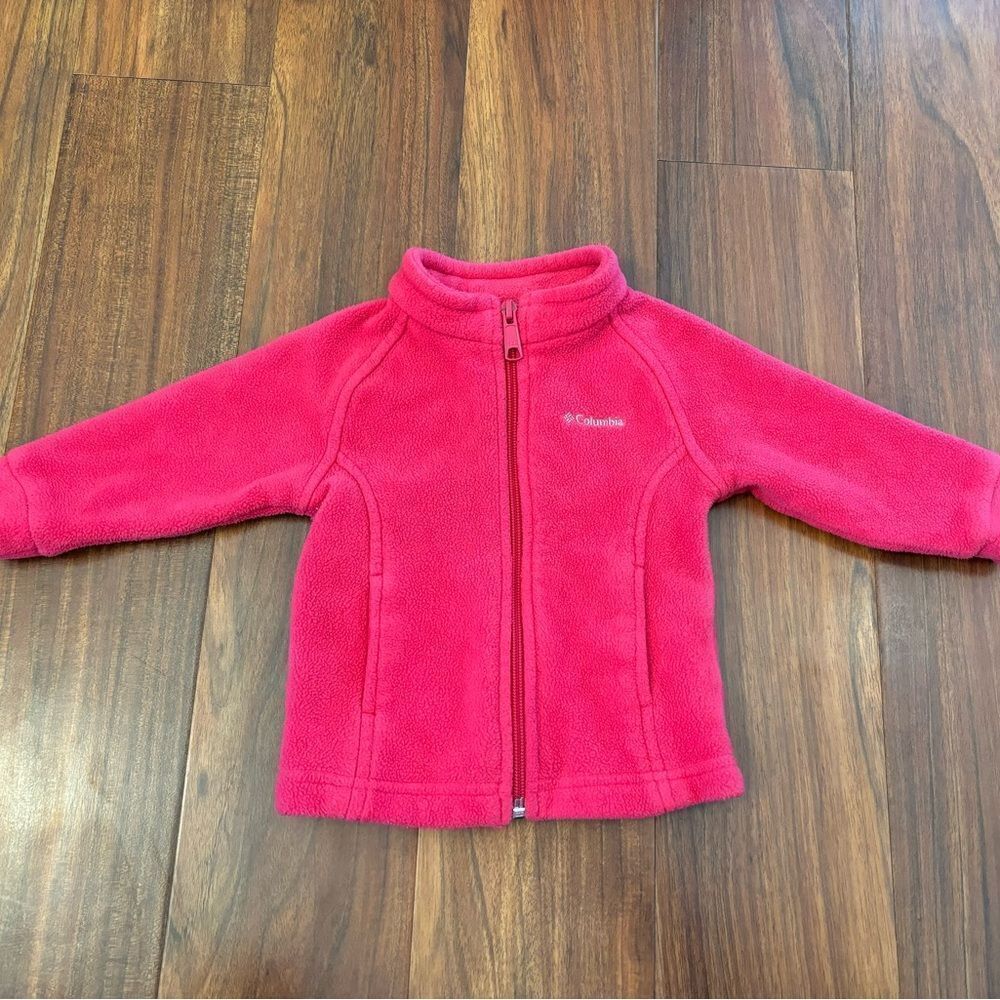 Columbia pink Benton Springs Fleece zip up jacket